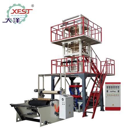 HDPE/LDPE高速旋轉模頭自動收卷塑料薄膜吹膜機組